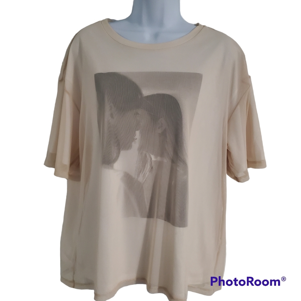 Zara Print T-shirt with Mesh